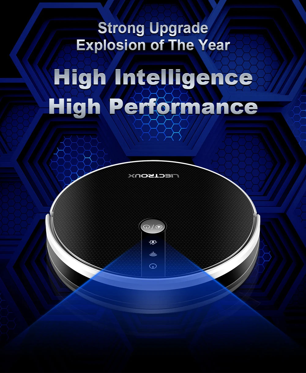 LIECTROUX C30B Robot Vacuum Cleaner AI Map Navigation,Smart Partition,WiFi App,6000Pa Suction,Dry and Wet Mopping,Disinfection
