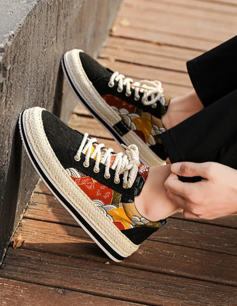 Trend Low-Top Canvas Shoes Mens Summer Fashion Trend Platform Sneakers Comfortable Breathable Casual Shoes Zapatos para hombres