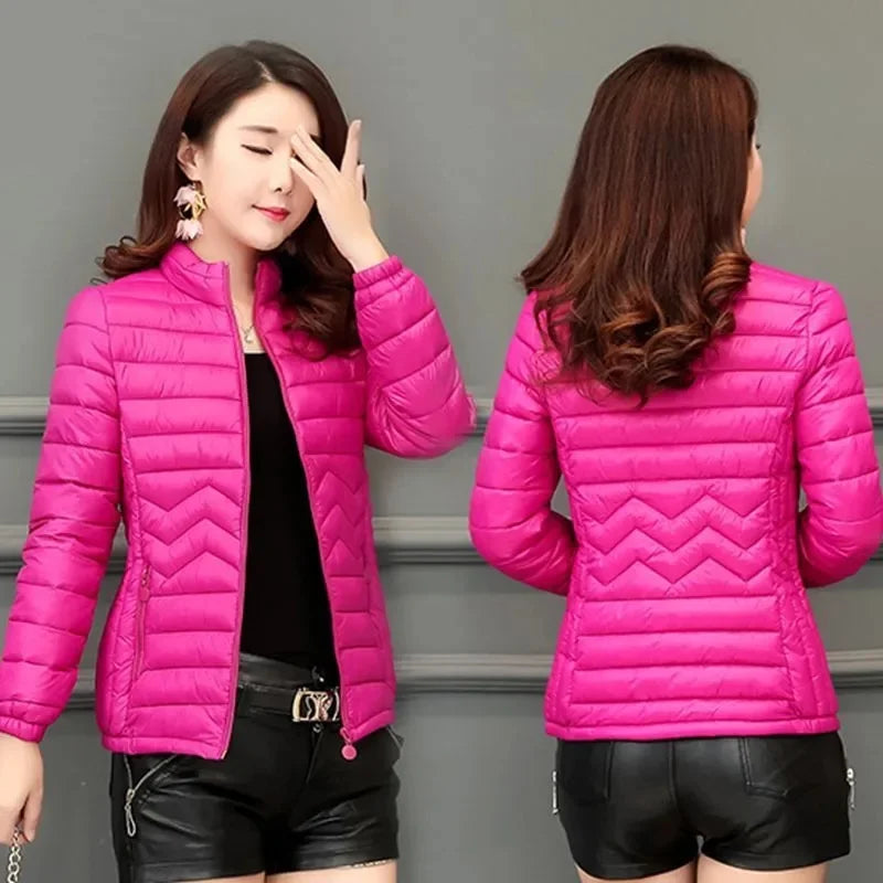 Women Parkas Winter Jacket Down Cotton Jacket Warm Korean Casual Lightweight Solid Color Parka 2026 New Female Snow Coat Outwear