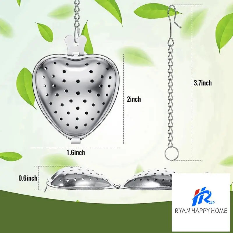 50Pcs Tea Strainer Stainless Steel Tea Ball Infuser Loose,Extended Chain Hook For Seasonings Cup Bottle Party Favors