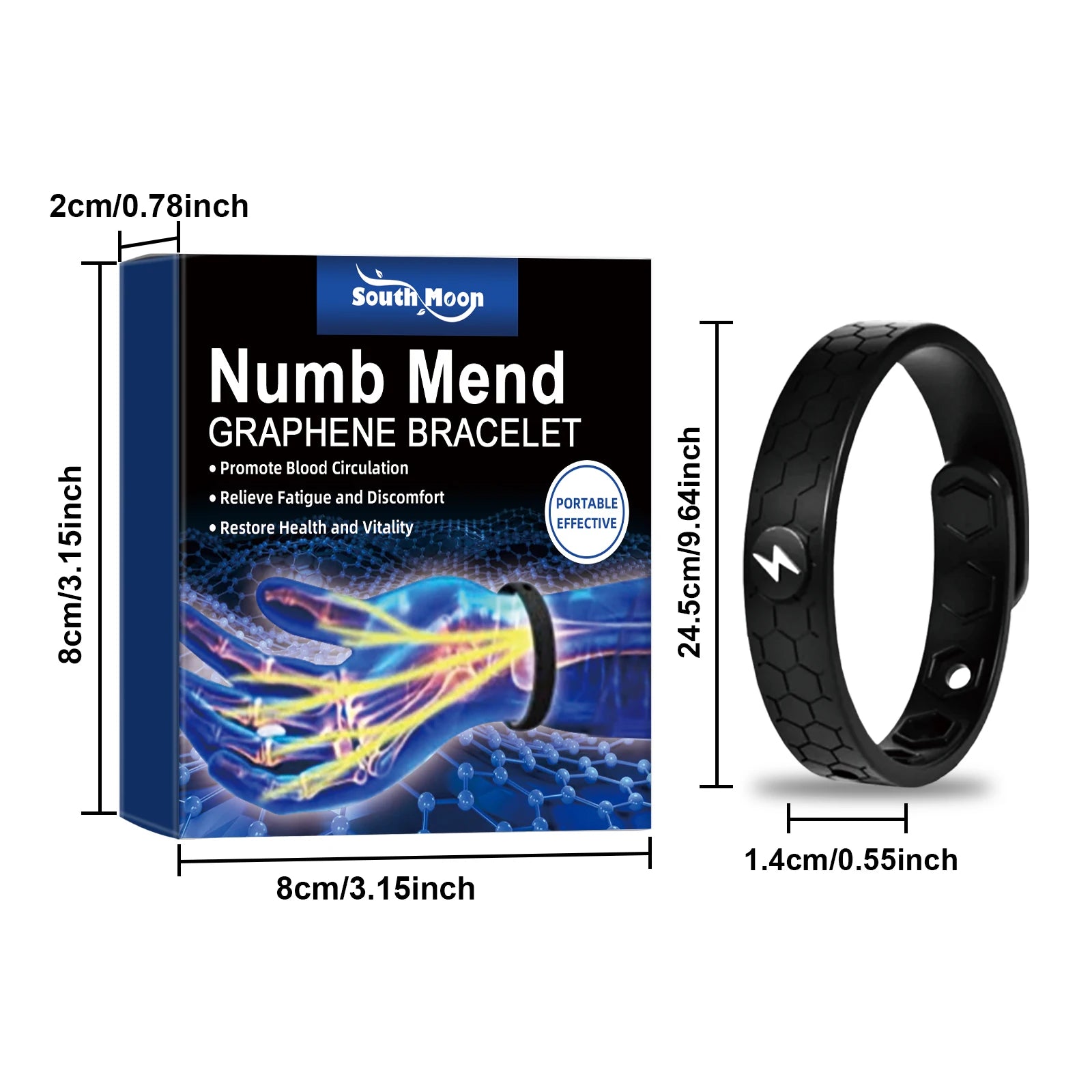 Body Care Energy Wristband Relieve Wrist Hand Joint Pain Anti Fatigue Stress Promote Blood Circulation
