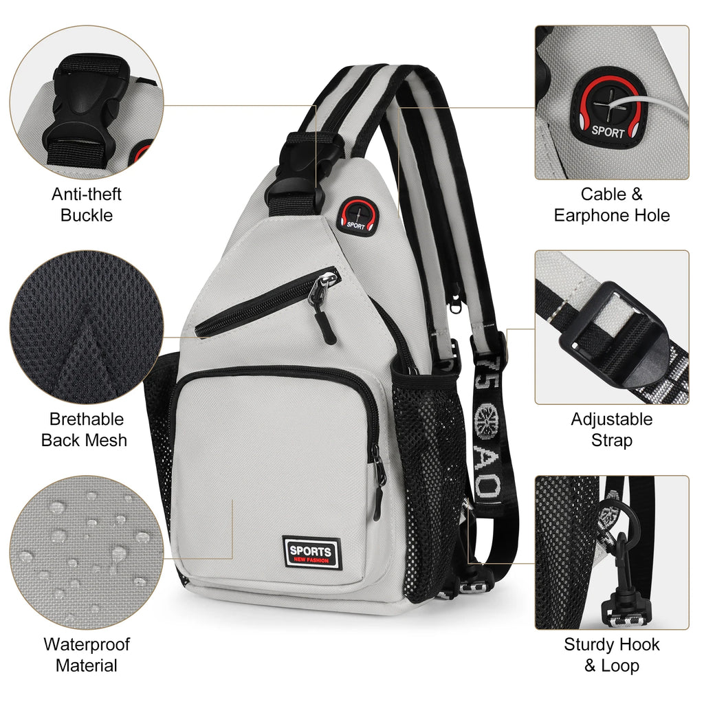 Breast Bag Women's New Waterproof Large Capacity Backpack Multi-functional Casual Oxford Cloth Crossbody Bag Crossbody Bags