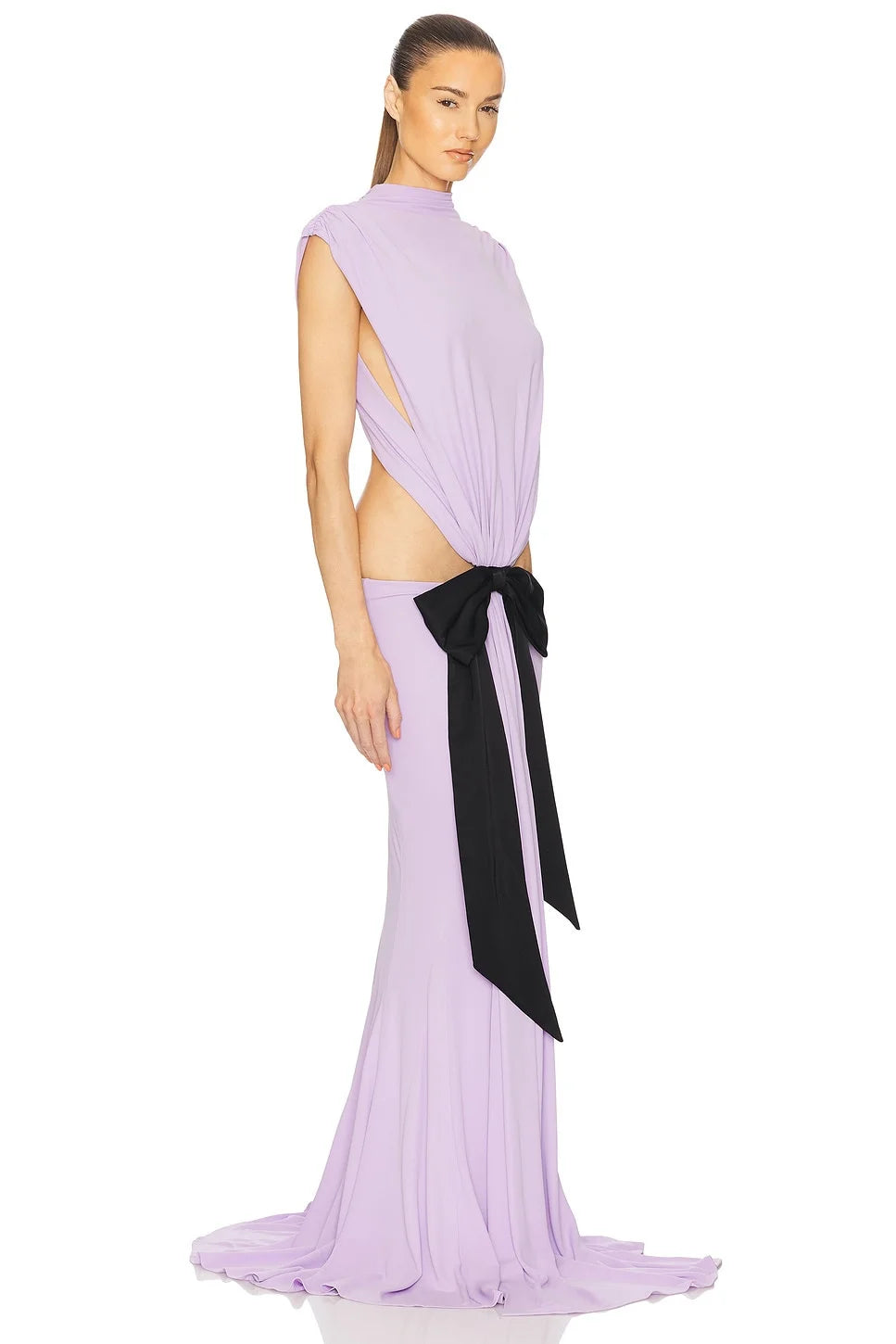 Articat Elegant Sleeveless Lace Up Maxi Dress Women Sexy Backless Hollow Out Bodycon Party Evening Dress Female Summer New 2025