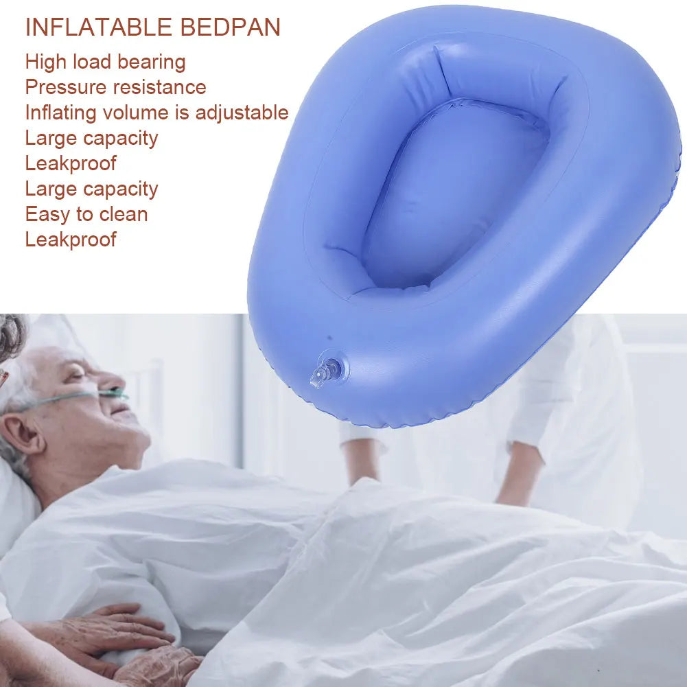 Bedpan Household Bed Pan Household Inflatable Bedpan Elderly Patients Care Anti Bedsore Air Cushion Potty Blue Inflatable Bedpan