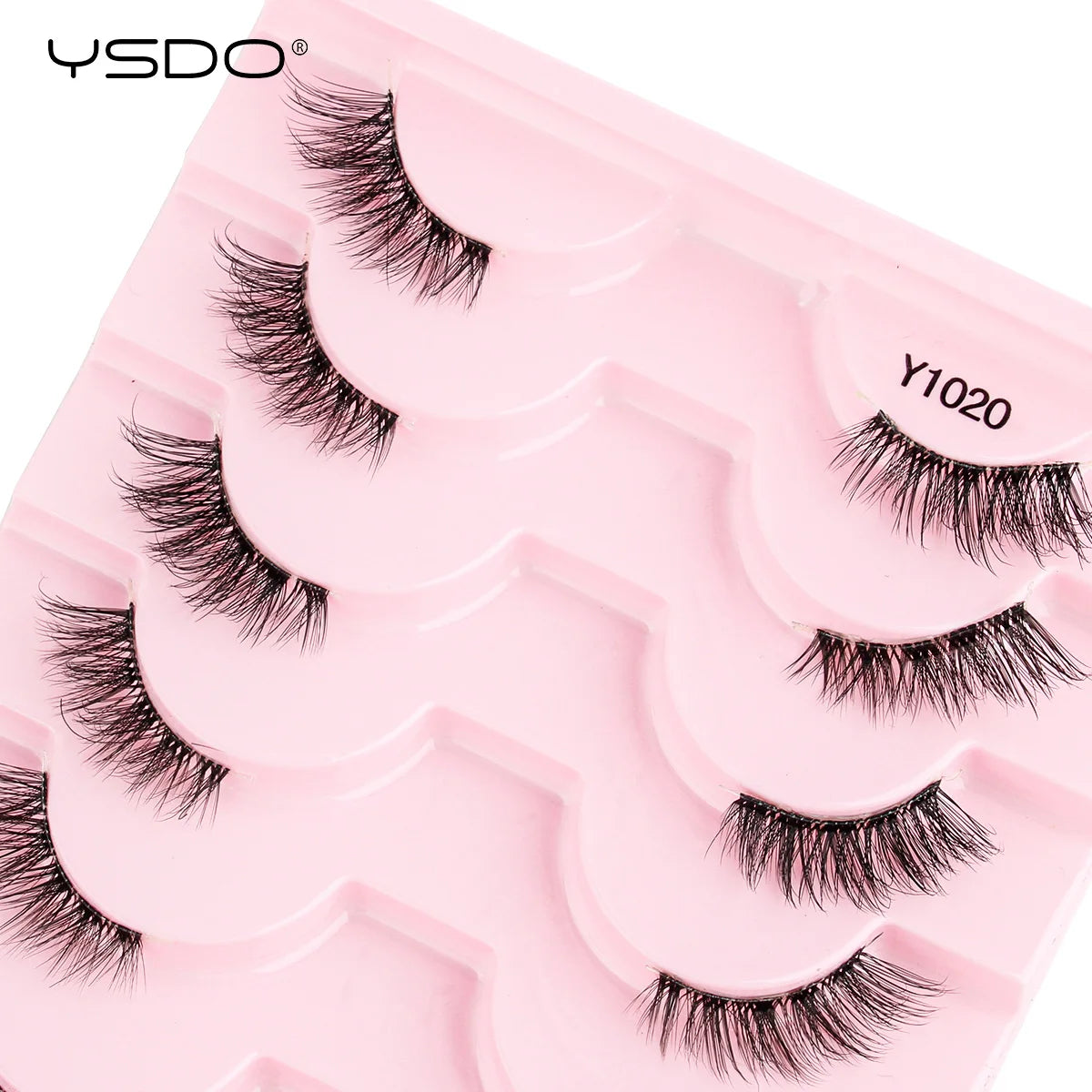 YSDO Halb-Wimpern 5/7/10 Paare Nerzwimpern Natürliche Falsche Wimpernverlängerung Make-up Wispy Katzenwimpern Künstliche Wimpern Maquiagem Cilios