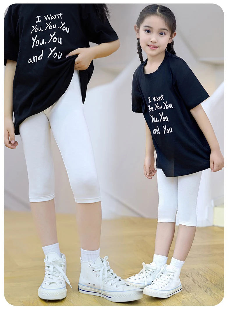 1pcs Summer Children Short Pant Student Solid Color Thin Modal Underwear Girls Leggings Casual Safety Pants Kids Sport Clothes