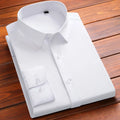 New Stretch Anti-Wrinkle Mens Shirts Long Sleeve Dress Shirt For Slim Fit Bamboo Fiber Business Blouse Social White Shirt Formal
