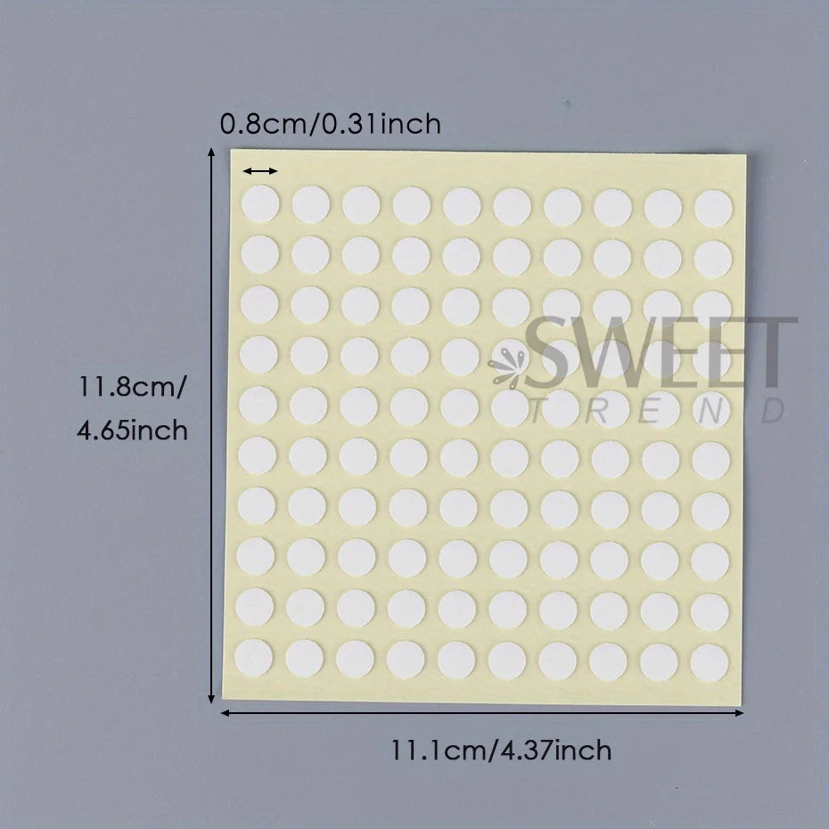 400 Tips Transparent Double-sided Adhesive Tape Traceless Nail Display Board Paste Practice Fixing Base Jelly Glue Manicure Tool