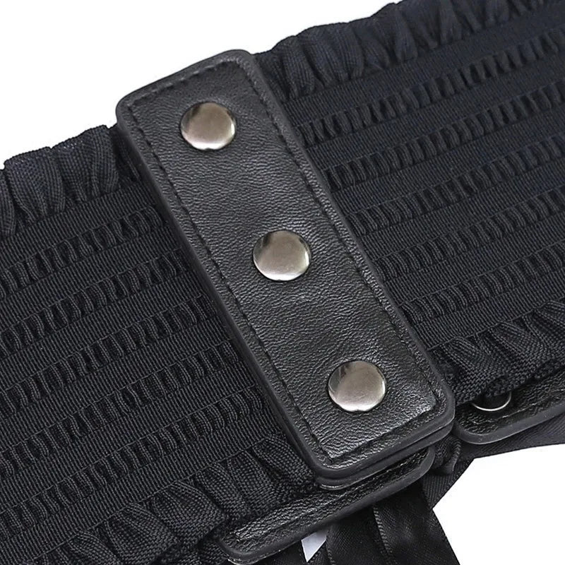 Women Fashion Stretch Belt Tassels Elastic Buckle Wide Dress Corset Waistband Women's High Waist Belt Wide Belts