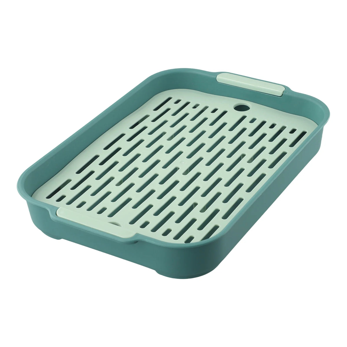 Tray Rabbit Litter Tray Smooth Corner Detachable Design Heightened Grid Design White Blue For Pet’s Training For Pet’s Training