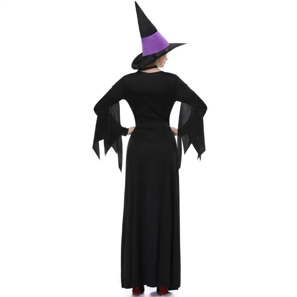 Halloween Carnival Gothic Vampire Witch Cosplay Outfit Adult Women Sorceress Magic Robe For Festival Theme Party Cosplay Show