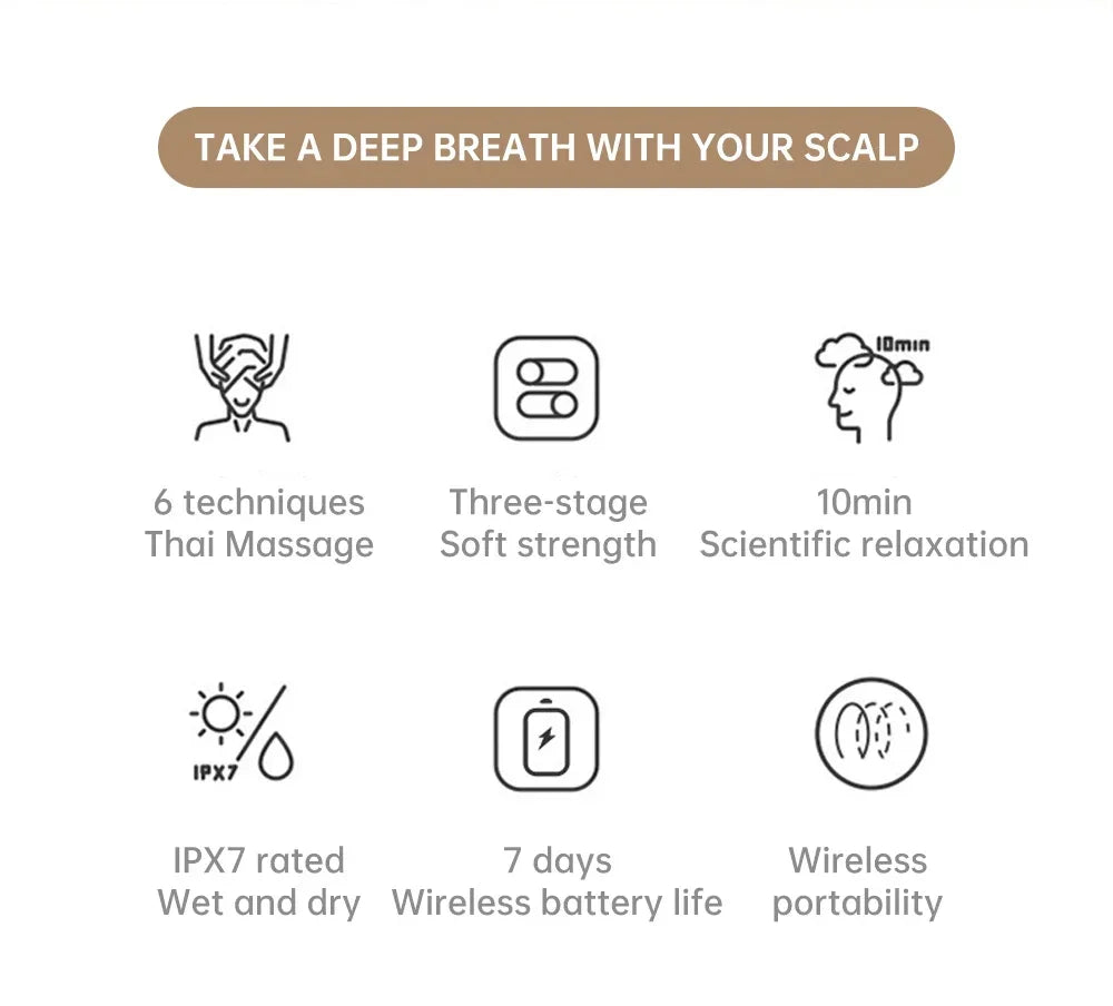 Electric Head Massager Silicone Scalp Magnetic Suction Charging Silicone Shoulder Multifunctional Kneading Vibration Head Spa