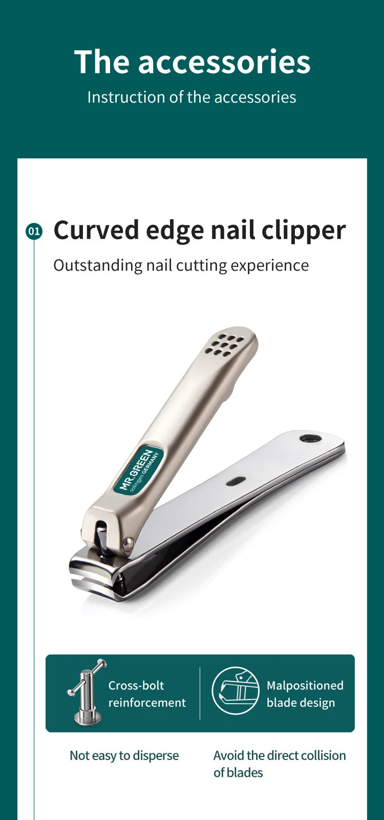 MR.GREEN Portable Manicure Set Nail Clippers Travel Tools Kit Stainless Steel Gift Box For Friends Or Family