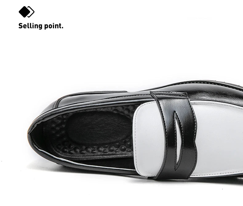 Classic Formal Leather Shoes Men Retro Casual Business Shoes Men Slip On Social Men's Dress Shoes Leather Loafers Male
