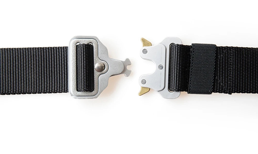 38mm Tactical Belt for Men Heavy Duty Nylon Waist Belt with Silver Buckle Unisex Designer Jeans Belt for Women