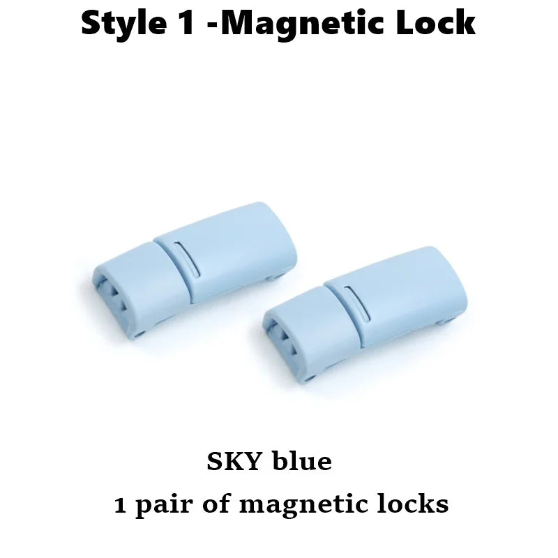 Fashion Metal Shoelace Magnetic Buckle Shoes Accessories Sneaker Kits Metal Laces Buckle 4 Style Shoe Decorations