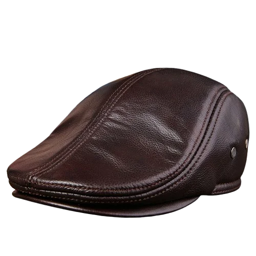 2025 Genuine Leather Beret Hat for Men Warm Windproof Winter Cap Fashion Gentleman Peaked Cap Vintage Stylish Driver Hat Gift