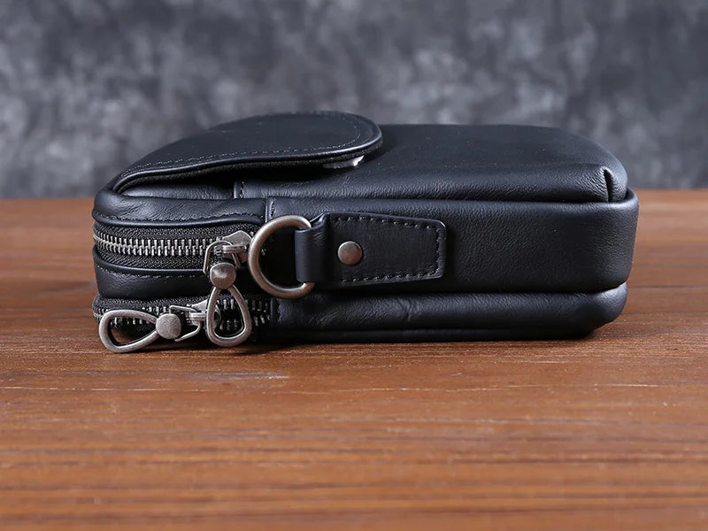 New Casual Leather Male Baotou Layer Cowhide Single Shoulder Crossbody Bag Vertical Business Backpack Men's Bag