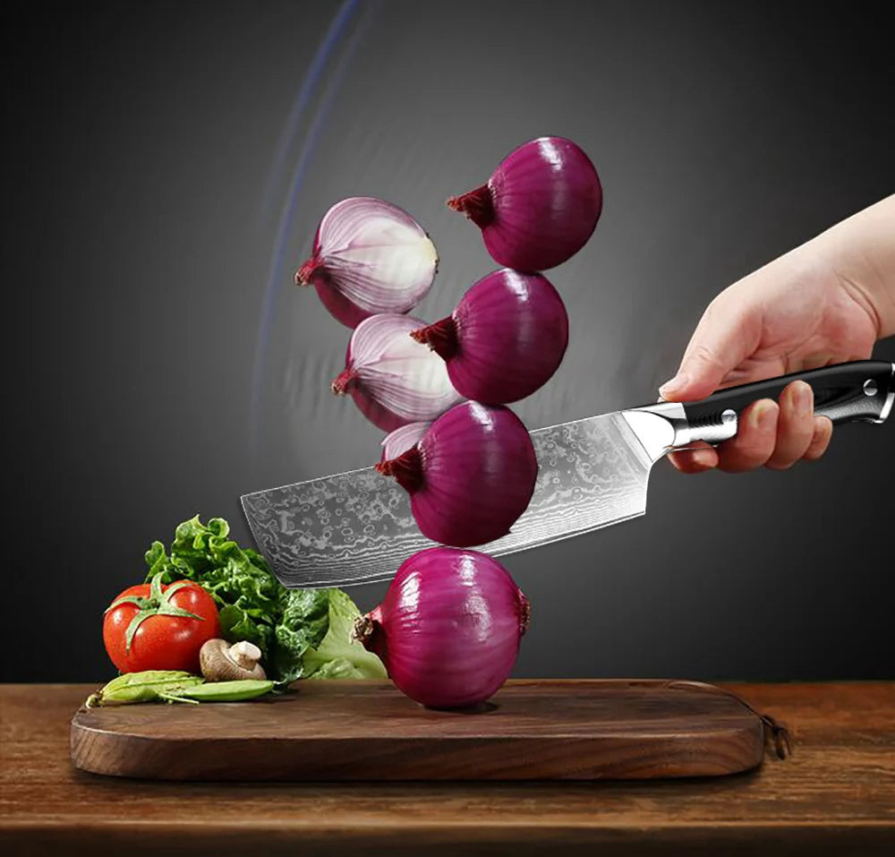 XITUO Professional Damascus steel kitchen knife 67-layer high carbon stainless steel ultra-sharp multi-functional cooking knife