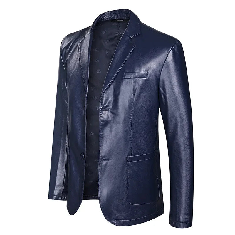 New Fashion Leather Jackets Men's Jacket Button Outwear Men's Coats 2025 Spring Autumn PU Jacket Coat Plus Size 5XL 6XL 7XL