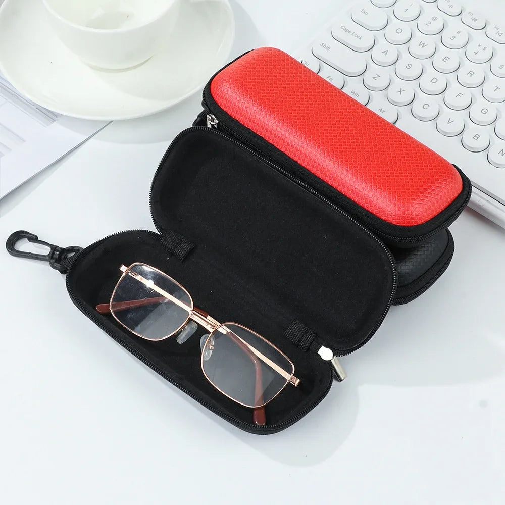 Portable EVA Hard Shell Sunglasses Case, Shockproof Protective Eyeglass Storage Box with Zipper