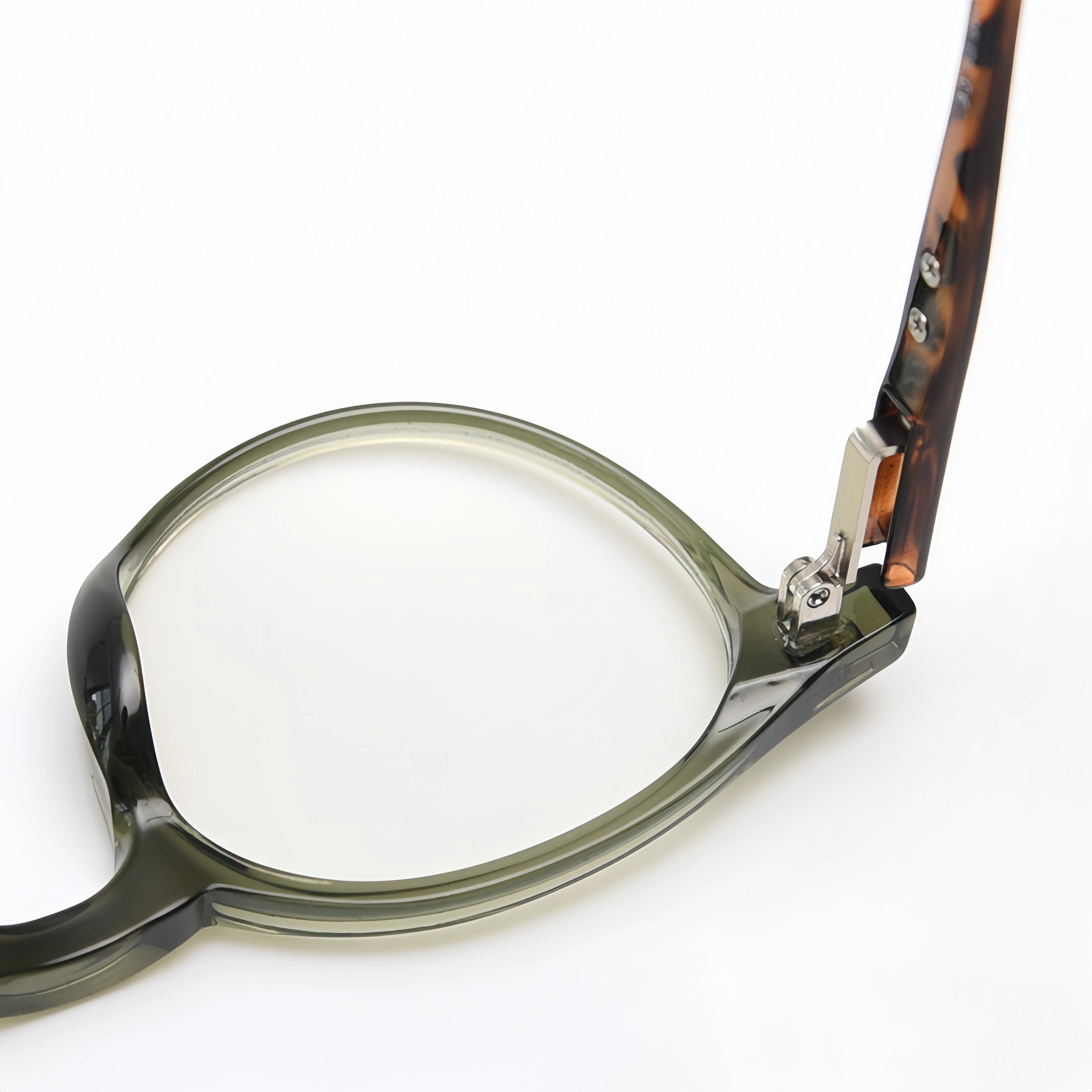K-Style of Retro Literary Small Round Frame Tr90 Pin Glasses Frame for Men and Women Anti-Blue Light Glasses