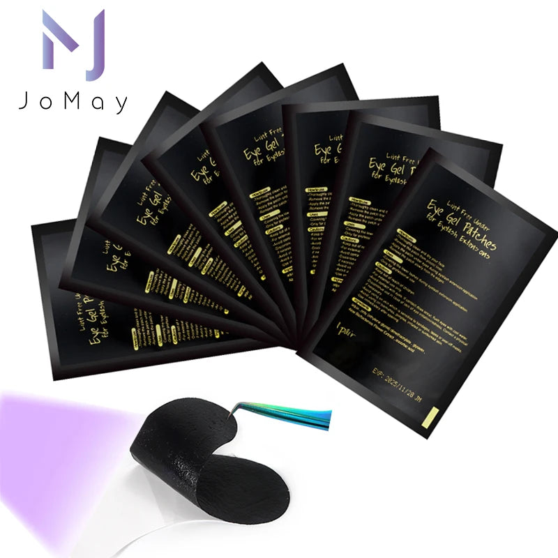 50 Paar fusselfreie Unter-Augen-Gel-Pads, feuchtigkeitsspendende Augen-Papier-Patches, Wimpernverlängerung, Augen-Spitzen-Aufkleber-Wraps, UV-Pads, Make-up-Werkzeug