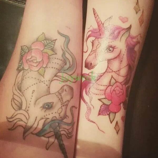 Waterproof Temporary Tattoo Sticker unicorn horse mermaid dream catcher fox tatto stickers flash tatoo fake tattoos for women 27
