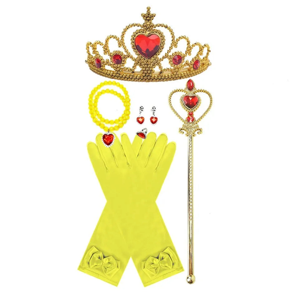 Girls Birthday Party Costumes Kids Belle Dress Up Beauty and The Beast Costume Princess Dress Baby Christmas Halloween Costume