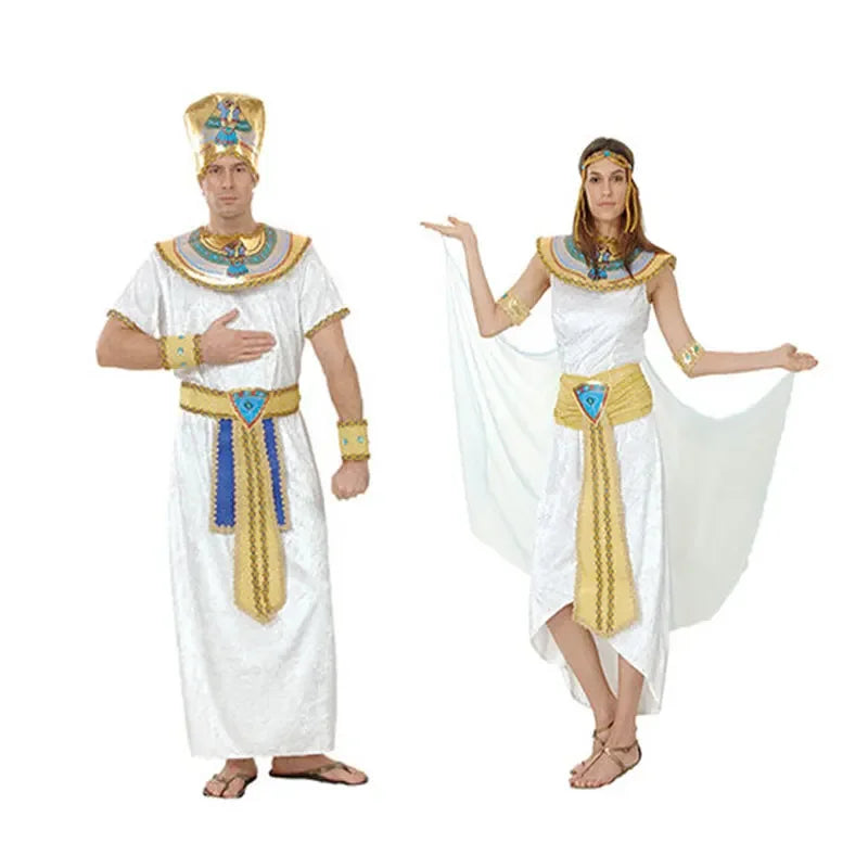 Halloween Costumes Ancient Egypt Egyptian Pharaoh King Empress Cleopatra Queen Costume Cosplay Clothing for Men Women