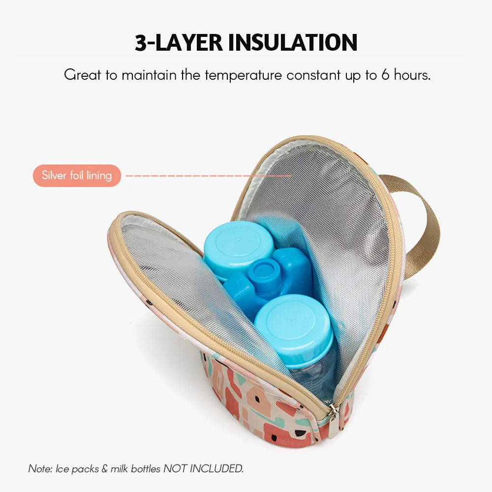 Bolsa Térmica de Leche Materna, Bolsa Aislante para Biberones de Bebé, Bolsa Impermeable para Biberones, Bolsa de Viaje para Lactancia, Aislamiento de 3 Capas
