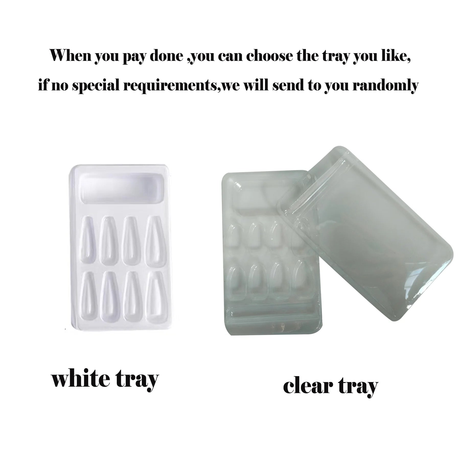 Press On Fake Nail Packaging Box Custom Private Logo Empty Paper Package Wholesale  Nails Tip Box Empty With Tray