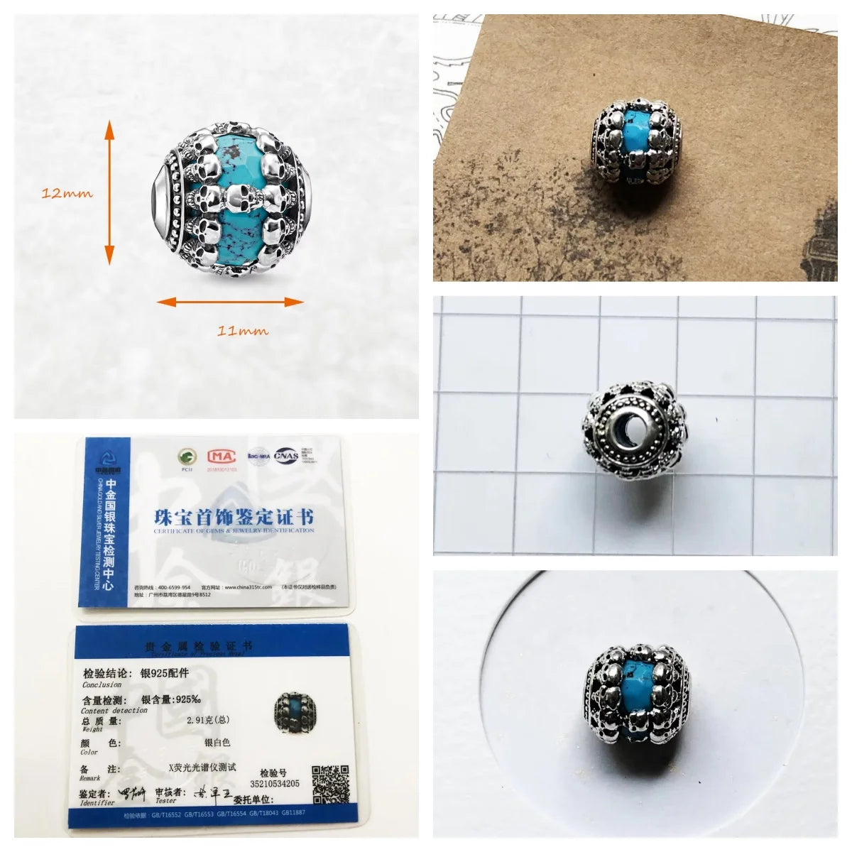 Beads Fleur-de-lis Lily Skull Rebel Street S 925 Sterling Silver Europe Punk Karma Charms Jewelry Accessories For Men