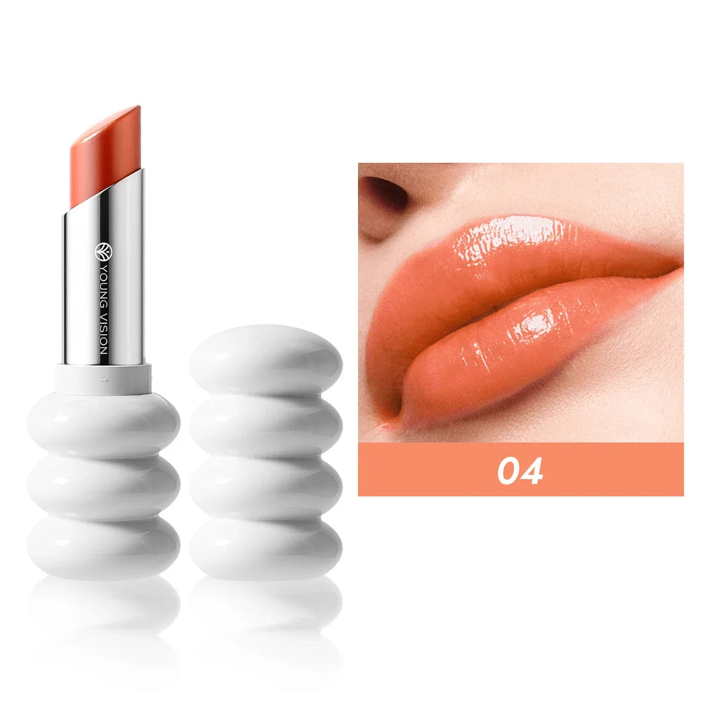YOUNG VISION 6 Farben Feiner Schimmer Pflegender Leichter Lippenstift Lang anhaltende Farben Leicht aufzutragender feuchtigkeitsspendender Lippenstift