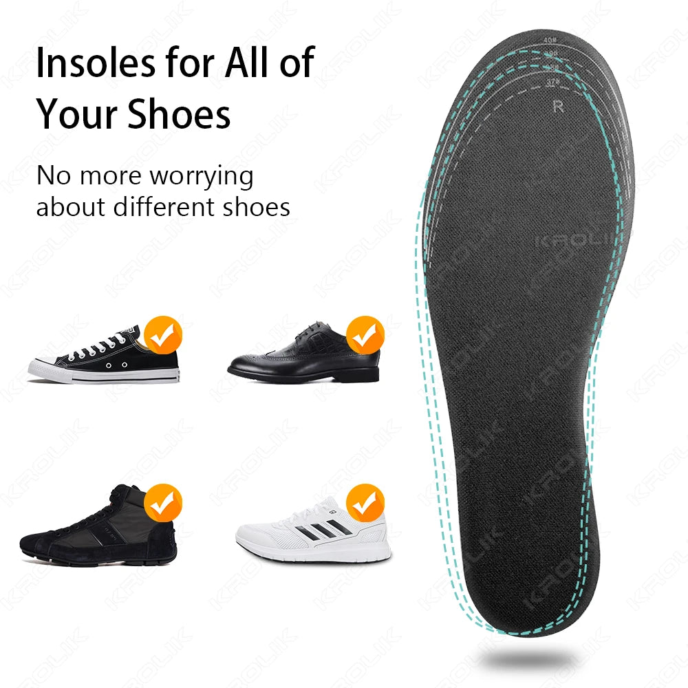 2 PCS Memory Foam Sports Insoles for Shoes Men Women Sports Antibacterial Deodorization Insoles Sweat Absorption Running Cushion