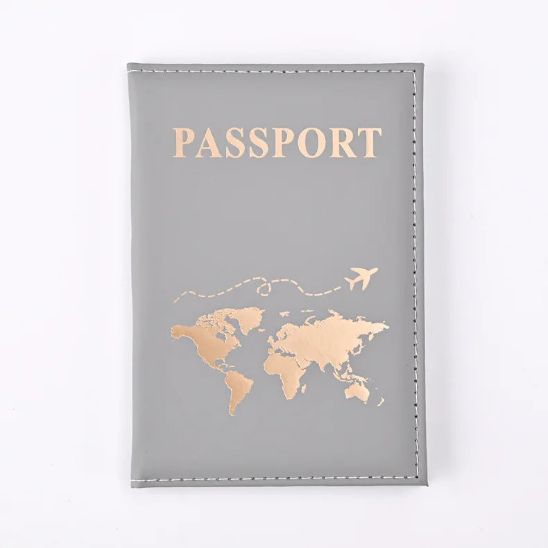 Fashion Passport Holder with Letter Print for Women Men Passport Protective Cover Travel Wallet Ticket Holder ID Card Clip Bags