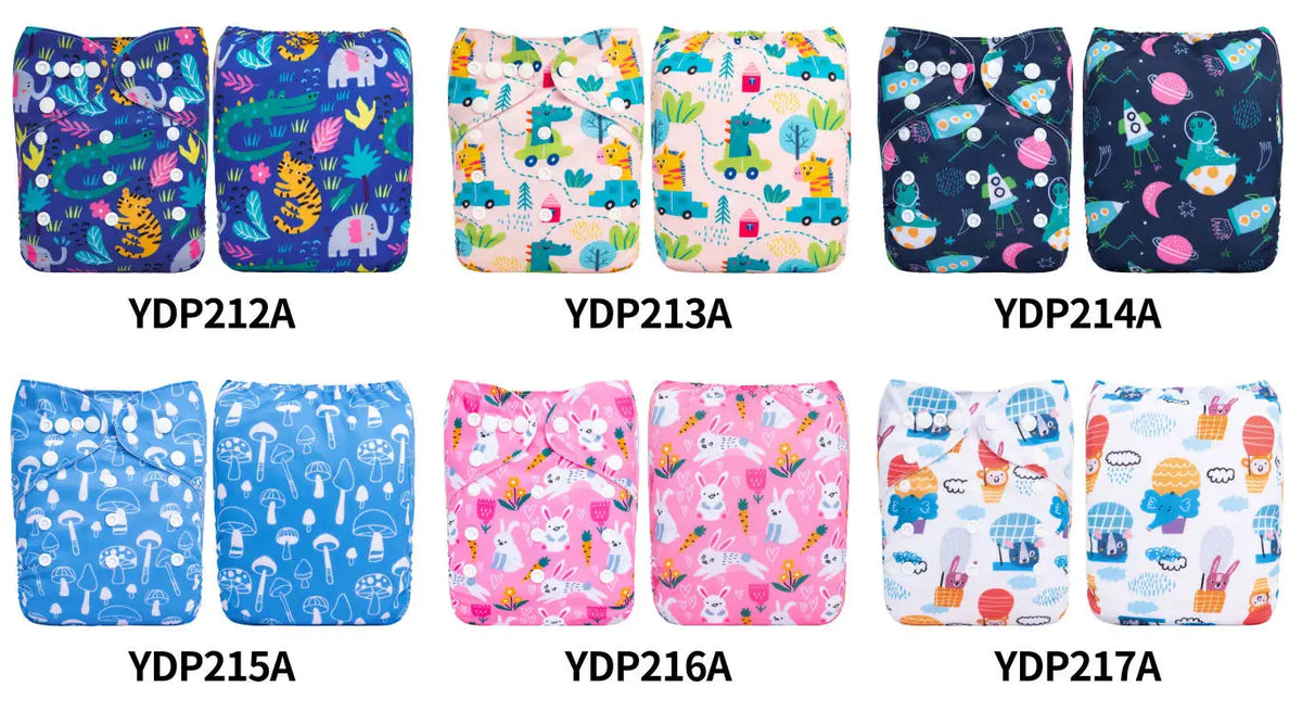 U Pick ALVABABY Waschbare Stoffwindel Ökologische Taschenwindel Windel Passend für 0-2 Jahre 3-15kg Baby mit 1 Stk. Einlage