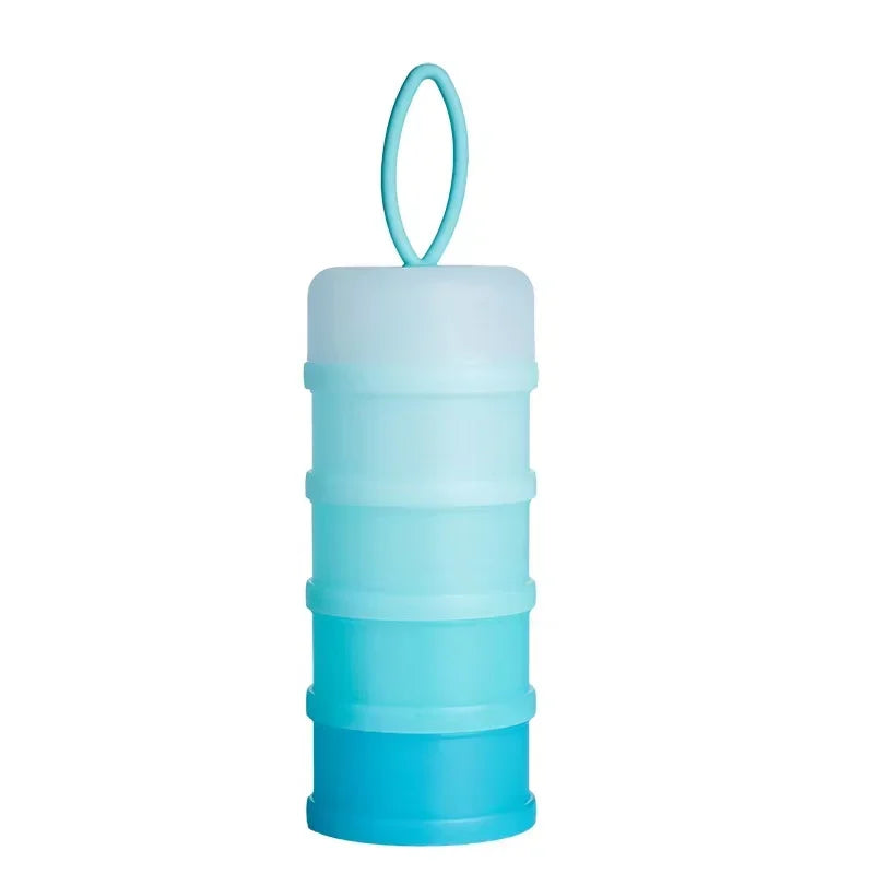 Portable Milk Powder Formula Dispenser with 4 Compartments Baby Food Storage Box Suitable for Travel  Baby Food  Milk Container