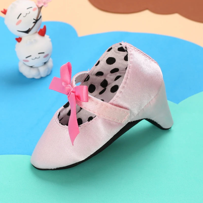 2026 VALEN SINA 0-12M Infant Newborn Baby Girl High Heels Shoes Princess Bow First Birthday Party Shoes Photo Props Shoes