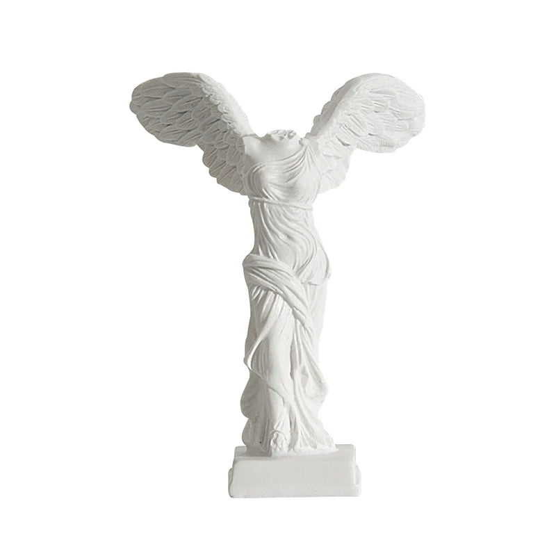 1pcs Resin Greek Goddess Of Victory Character Statue Angel Wing Art Figurine Decoration Home Office Decor Sculpture Ornament