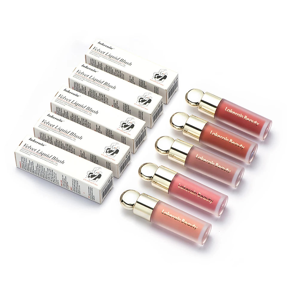 7.5ml Matte Liquid Blush Velvet Blusher Orange Peach Face Pigment Lasting Beauty Natural Cheek Tint Cream Waterproof  Blush