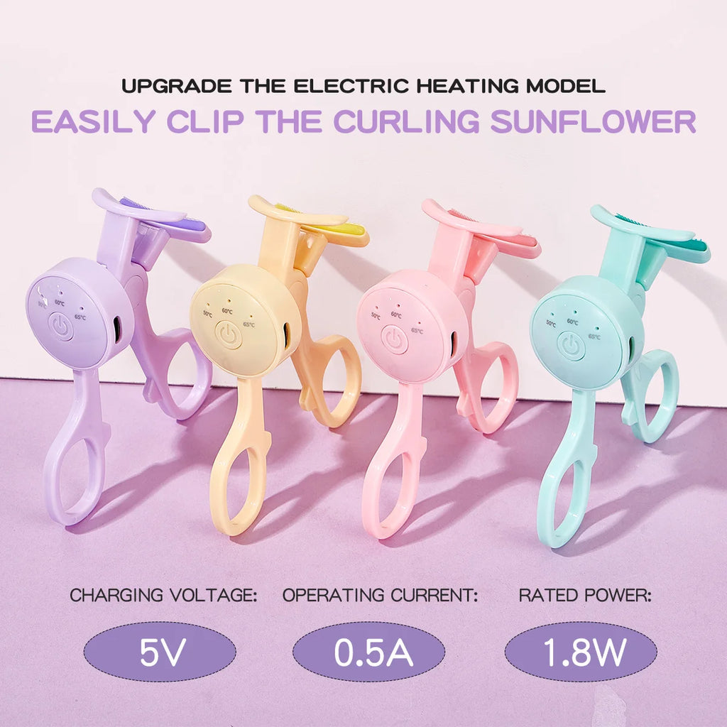 GECOMO Frameless Heated Eyelash Curler Intelligent Temperature Control Rechargeable Eyelash Long-lasting Curling Device
