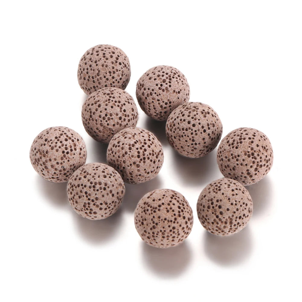 1PCS/Lot Mexico Chime Perfume Bead Ball For Aromatherapy Lockets Necklace Accessories 16mm Colorful Volcanic Stone Ball Jewelry