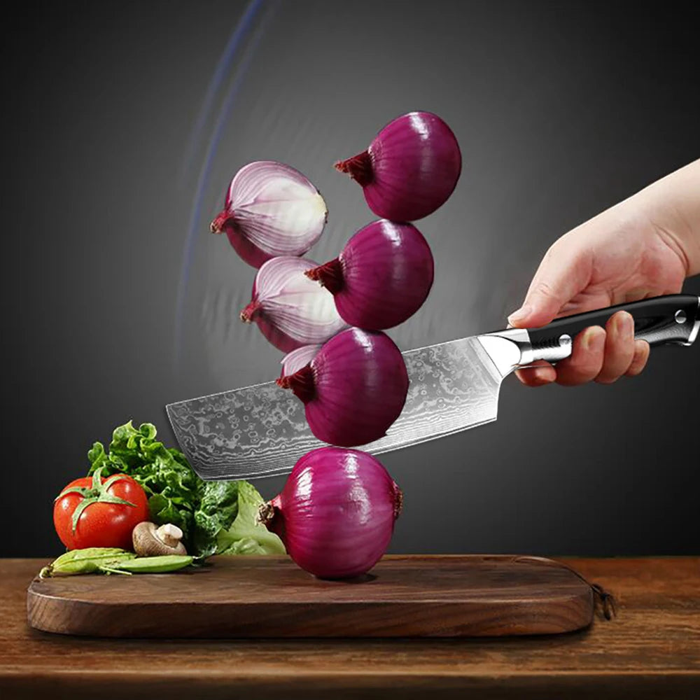 XITUO Professional Damascus steel kitchen knife 67-layer high carbon stainless steel ultra-sharp multi-functional cooking knife