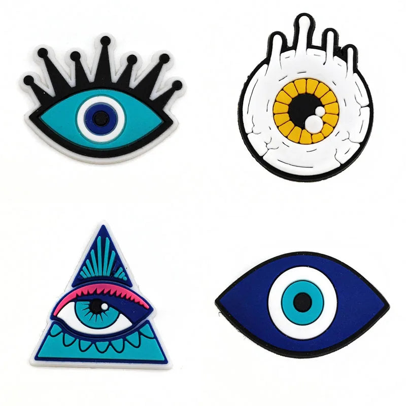 Eyeball Shoe Charms for Crocs Accessories Men Women Colorful Evil Hand Fashion Garden Sandals Buckle Decorations Pins Kids Shoes