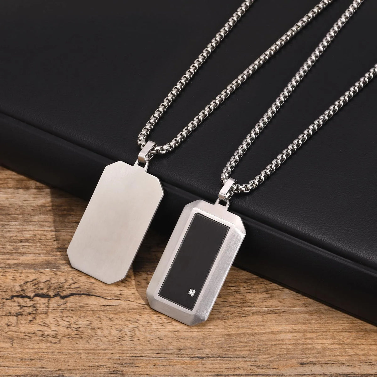 Man Necklace Pendant Dog Tag For Dad Father Papa Husband Stainless Steel Jewelry Boyfriend Father Valentine Day Birthday Gift