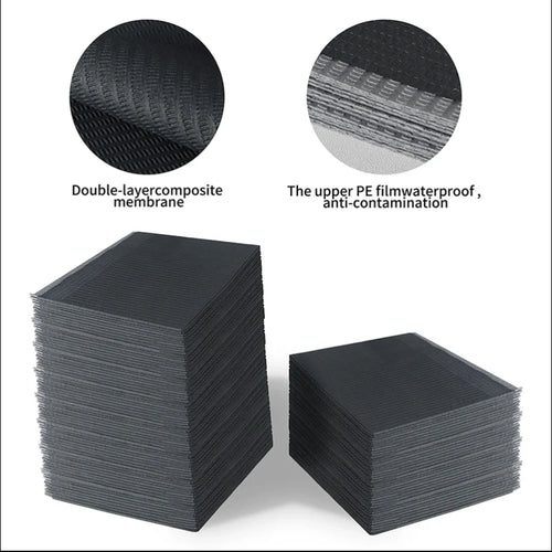 125/50/25Pcs Black One-time Tattoo Cleaning Wipes Pad Disposable Dental Piercing Bibs Waterproof Sheets Paper Tattoo Accessories