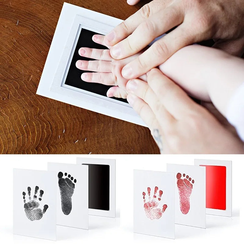 DIY-Set für Baby-Hand- und Fußabdrücke, Stempelkissen, Fotorahmen, Handabdruck für Kleinkinder, Souvenir-Accessoires, sicheres, sauberes Babyparty-Geschenk