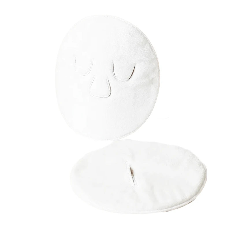 2-Piece Hot And Cold Compress Mask Set with & without Holes Heated Steaming Face Towel for Facial Eye Relief Skin Care Beauty