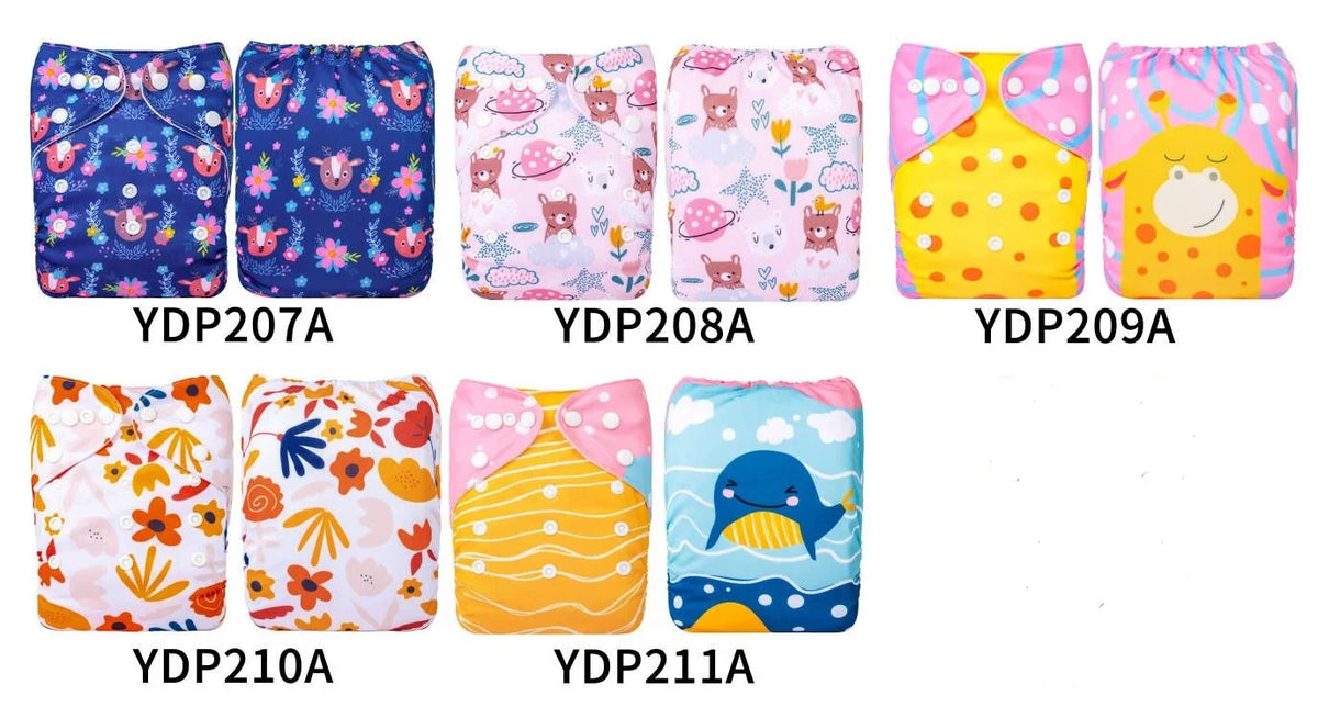 U Pick ALVABABY Waschbare Stoffwindel Ökologische Taschenwindel Windel Passend für 0-2 Jahre 3-15kg Baby mit 1 Stk. Einlage